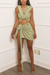 Tea Green Resort mini wrap skirt