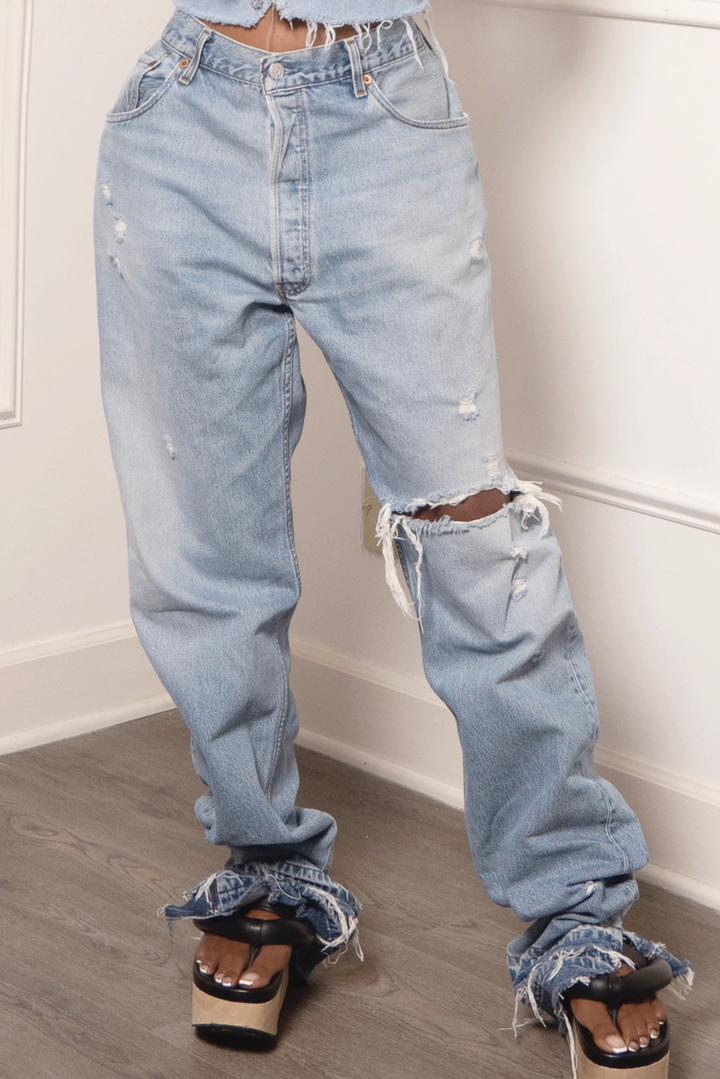 【AG X ESEELMI】Ethnic Jacquard Strap Denim Pants AG Jeans – Twist Fashions Inc.