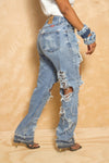 *Big Blue Hole Distress jeans (31) - FINAL SALE