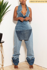 Custom Denim Halter Tops