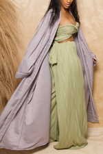 Tea Green resort print wide leg pants SAMPLE SALE - FINAL SALE