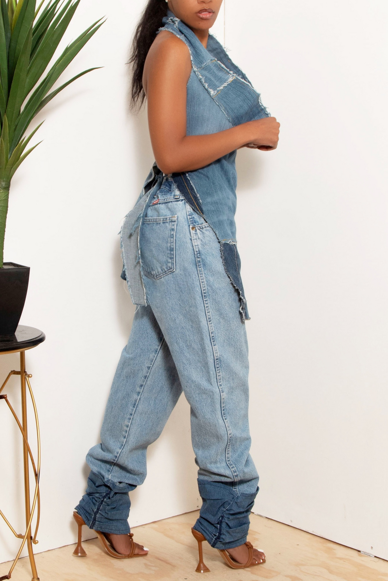 Custom Denim Halter Tops