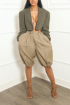 Khaki tan Bermuda slacks