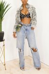 ACU Desert digital Distressed crop Jacket
