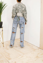 ACU Desert digital Distressed crop Jacket