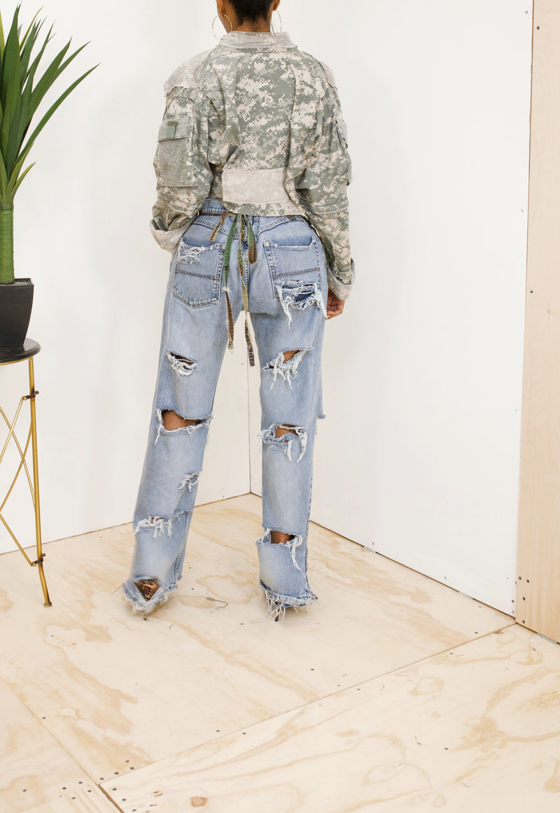 ACU Desert digital Distressed crop Jacket
