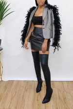 *Silver Feather vintage Blazer (S)-FINAL SALE