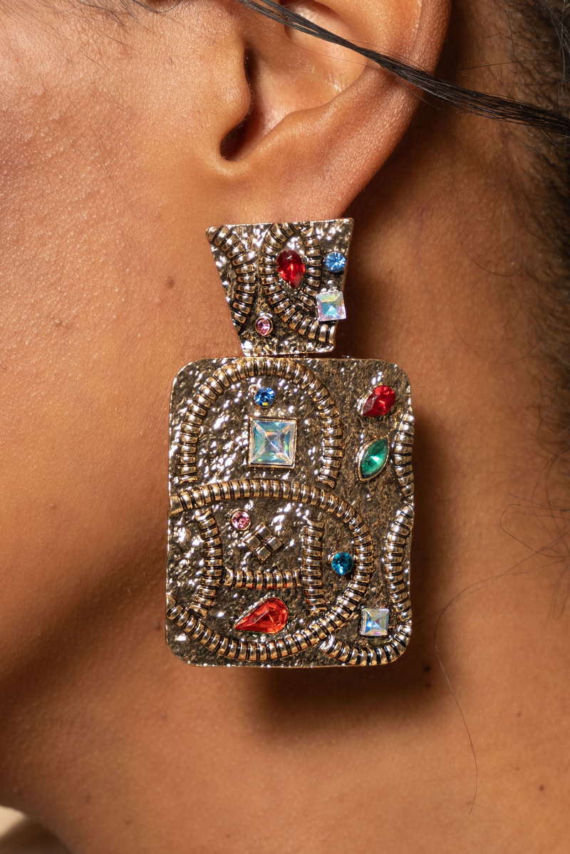 Gold Vintage Egyptian Metal earrings