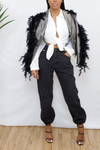 *Silver Feather vintage Blazer (S)-FINAL SALE