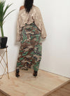 True Army fatigue Woodland Camo Wrap Split skirt