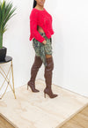 True Army fatigue Woodland Camo fringe Shorts