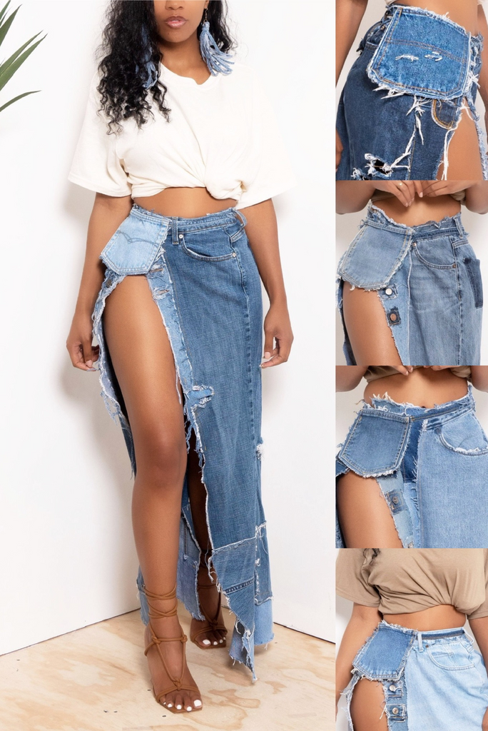 Vintage Denim Fanny Pack belt